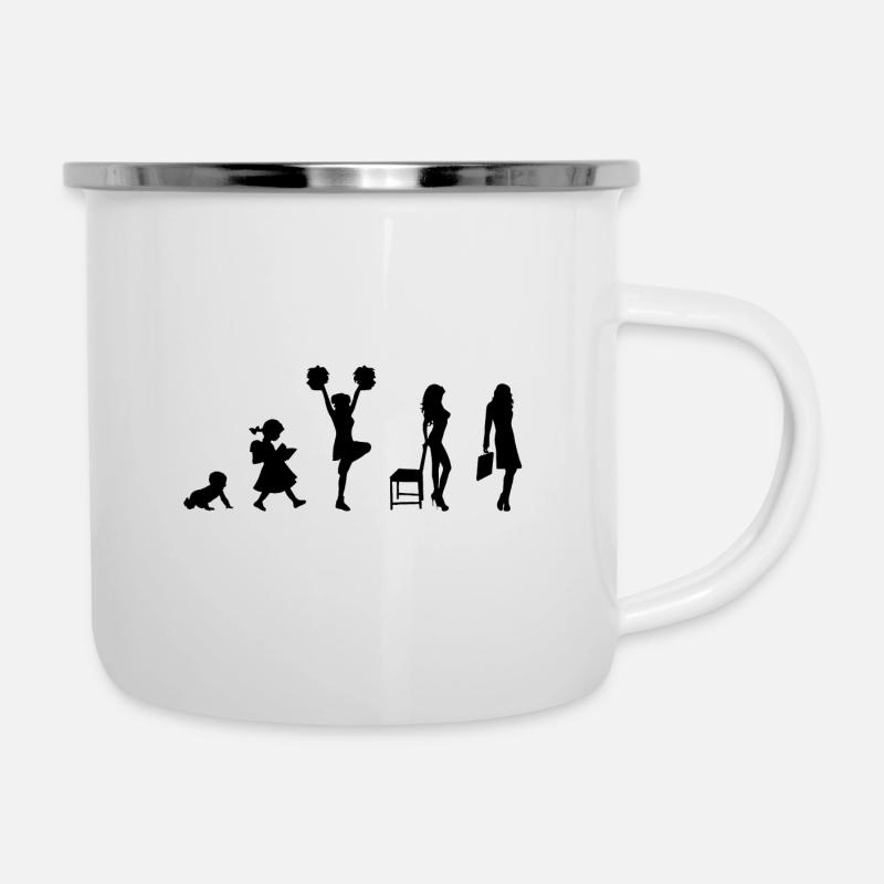 Evolution femmes - Tasse émaillée - blanc