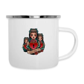 Matroschka Russland Babuschka Puppe - Emaille-Tasse - Weiß - Rechts