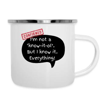 Sarcasme nord-irlandais - Connaissez-le ! Personne intelligente. - Tasse émaillée - blanc - Droite
