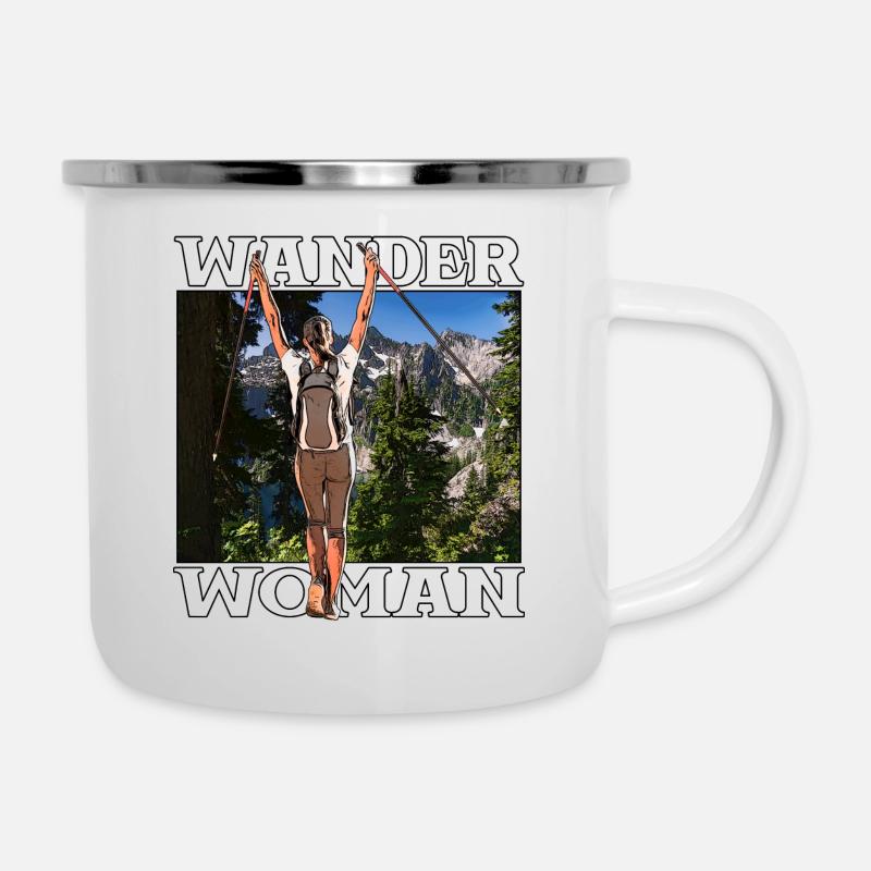 Femme errante - Tasse émaillée - blanc