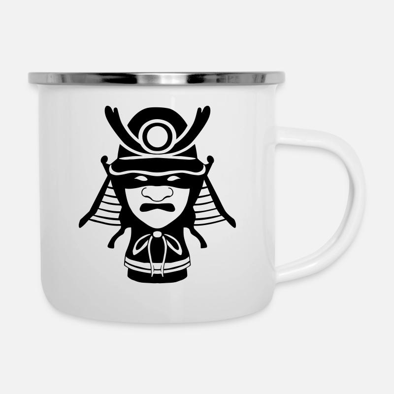 Samurai Mask - Camper Mug - white