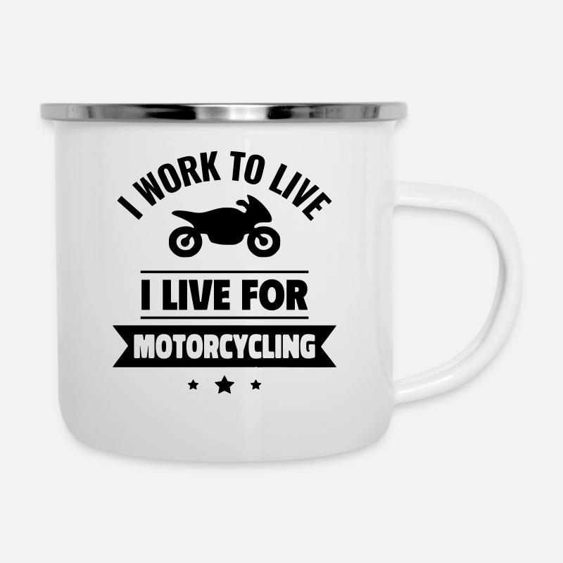 Motorcycle Love: Gift for Bikers! - Camper Mug - white