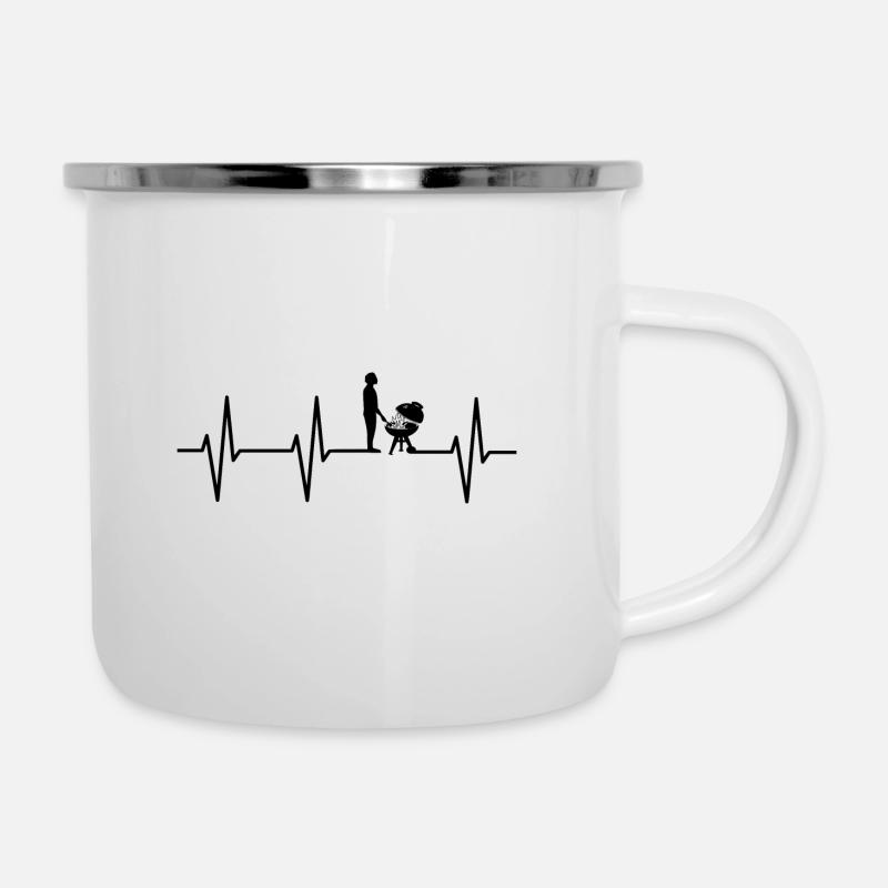 BBQ BBQ - Tasse émaillée - blanc