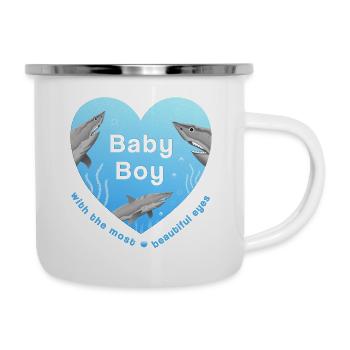 Baby Boy - Emaille-Tasse - Weiß - Rechts
