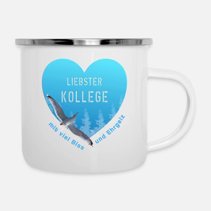 Cher collègue, - Tasse émaillée - blanc