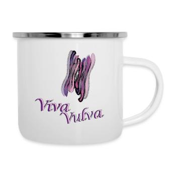 Viva Vulva - Emaille-Tasse - Weiß - Rechts