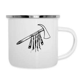 Tomahawk - Emaille-Tasse - Weiß - Rechts