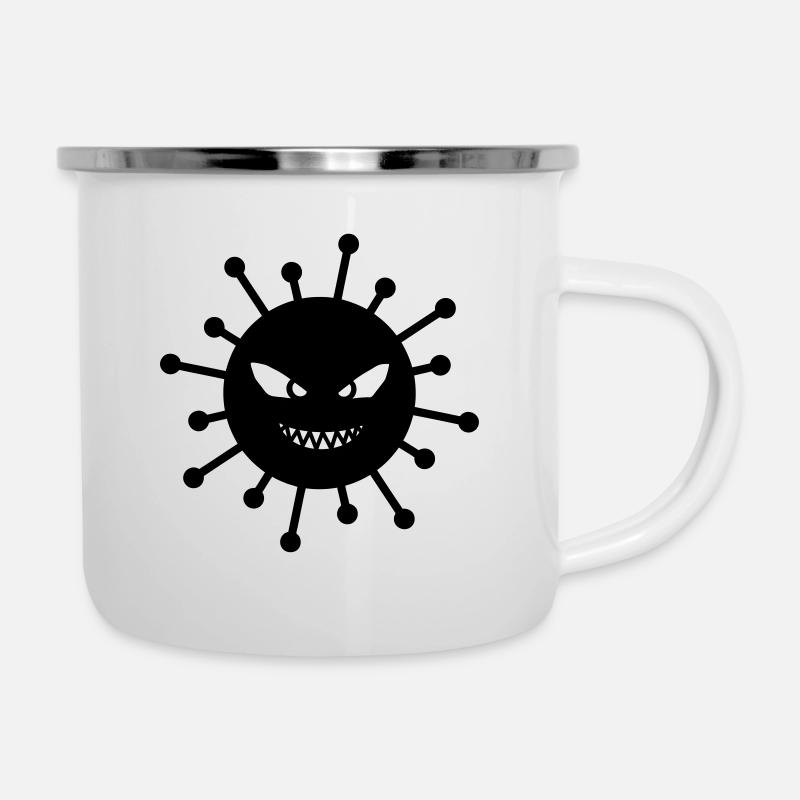 Coronavirus covid 19 - Emaille-Tasse - Weiß