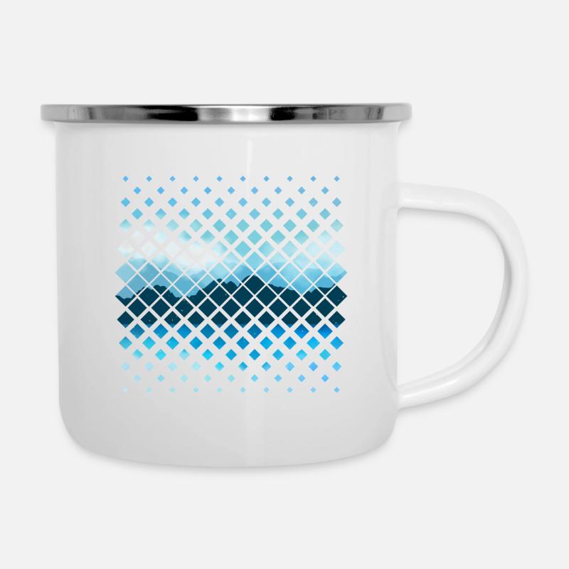 Mountains pattern - Camper Mug - white