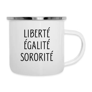Liberté Egalité Sororité - Tasse émaillée - blanc - Droite