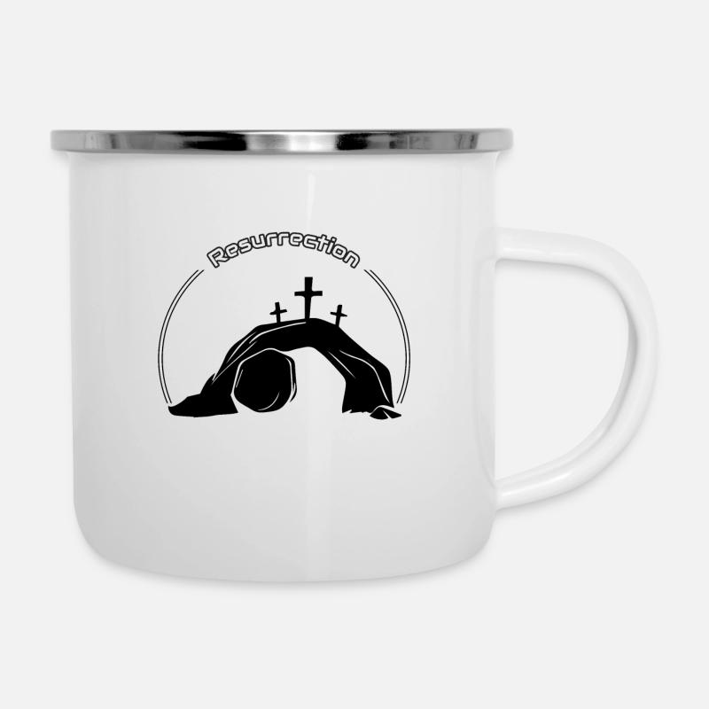 Auferstehung - Emaille-Tasse - Weiß