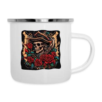 Squelette - Tasse émaillée - blanc - Droite