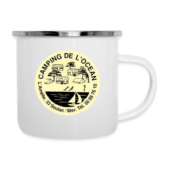 Camping de L'Océan Gelb - Emaille-Tasse - Weiß - Rechts