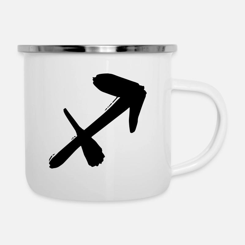 Sternzeichen Schütze - Emaille-Tasse - Weiß