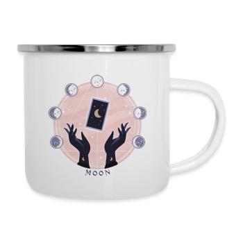 Lunar Magic Tarot Karte - Emaille-Tasse - Weiß - Rechts