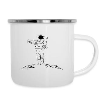 Astronaut hitchhiking across the galaxy - Camper Mug - white - Right
