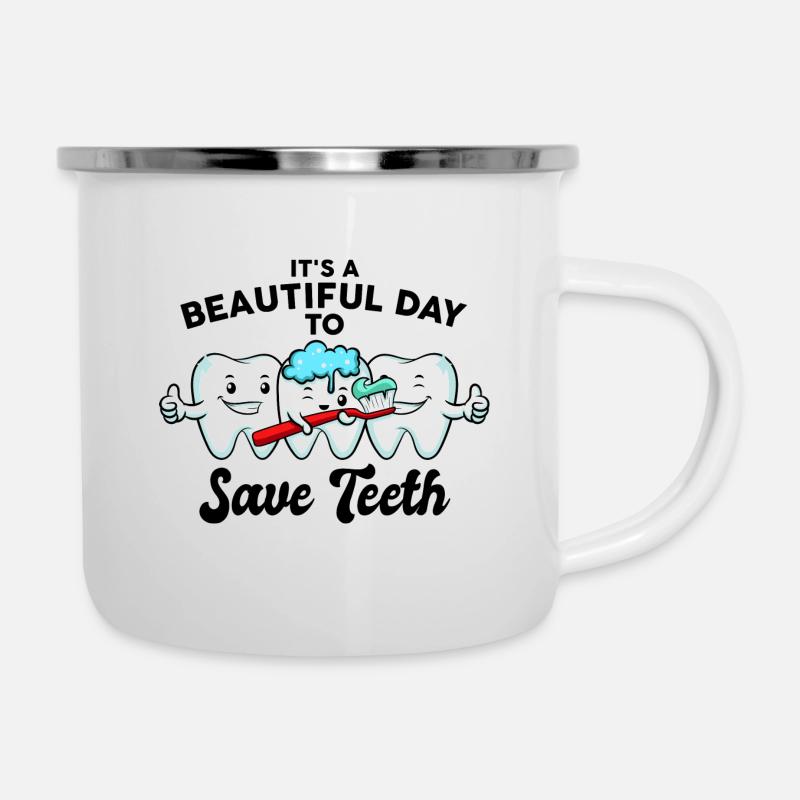 Assistante dentaire - Tasse émaillée - blanc