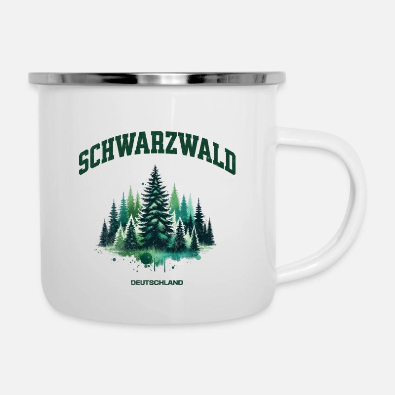 Black Forest Germany Shirt Forest Nature Hiking - Camper Mug - white