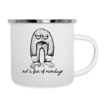 Not a fan of mondays | No fan of montages - Camper Mug - white - Right