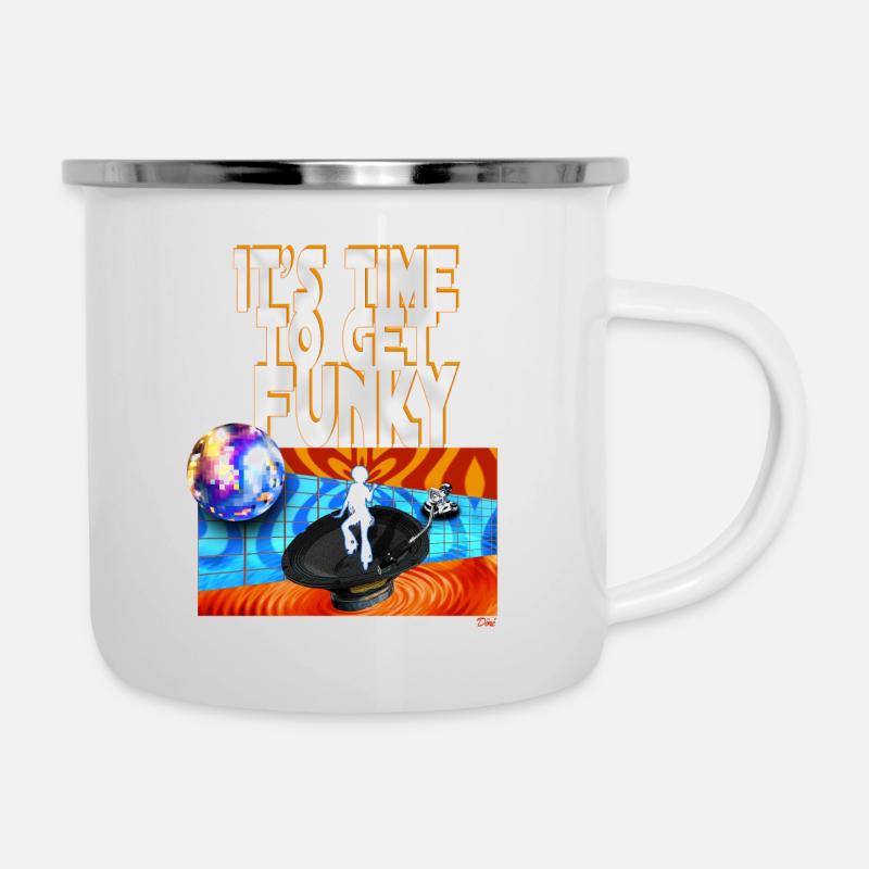 It's time to get funky - Camper Mug - white