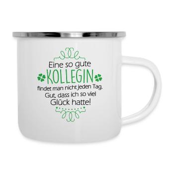 Kaffeetasse Arbeit Büro Eine so gute Kollegin - Emaille-Tasse - Weiß - Rechts