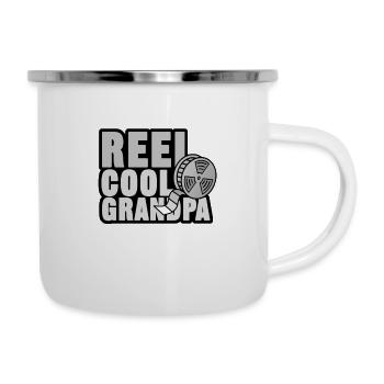 reel cool grandpa - Camper Mug - white - Right