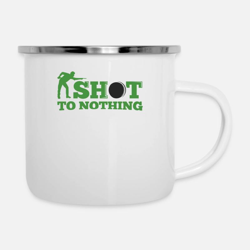 Snooker tiré à rien - Tasse émaillée - blanc