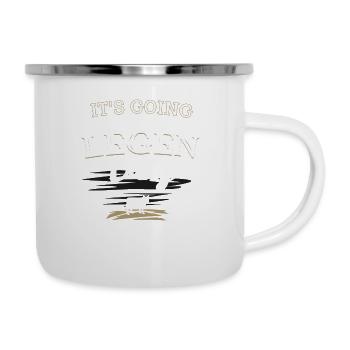 Vache drôle & agriculteurs disant comme un cadeau - Tasse émaillée - blanc - Droite
