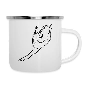GINNASTA, SPLIT, GYM ARTISTIQUE - Tasse émaillée - blanc - Droite