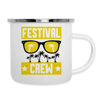 Festival Crew - Emaille-Tasse - Weiß - Rechts
