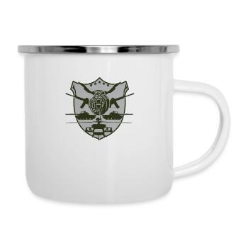 militaire - Tasse émaillée - blanc - Droite