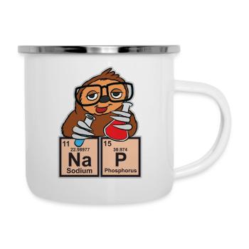 Chemie - Emaille-Tasse - Weiß - Rechts