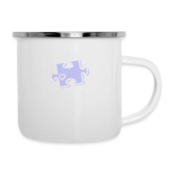 DIFFERENT - NOT LESS ! AUTISME - Tasse émaillée - blanc - Droite