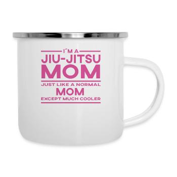 BJJ MOM - Brazilian Jiu-Jitsu MMA T-Shirt - Emaille-Tasse - Weiß - Rechts