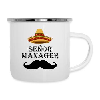 Senor Manager Señor Management Mexico - Tasse émaillée - blanc - Droite