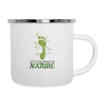 Barefoot Foot Print - Camper Mug - white - Right