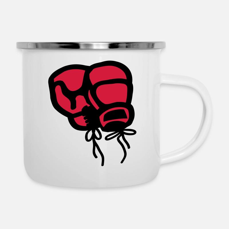 boxhandschuhe_t2 - Emaille-Tasse - Weiß