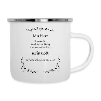 Psaume biblique Vers le Seigneur Le Cadeau de mon Dieu 0232 - Tasse émaillée - blanc - Droite