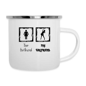 Rock Band Girlfriend Guitar Singer Metal Gift - Camper Mug - white - Right