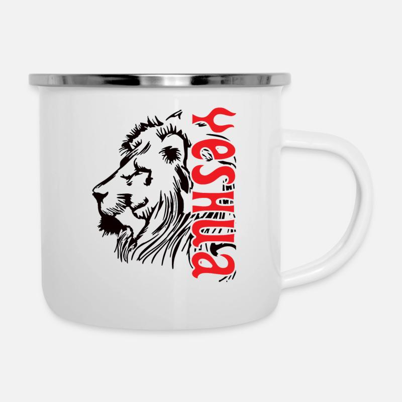 Yeshua - Emaille-Tasse - Weiß