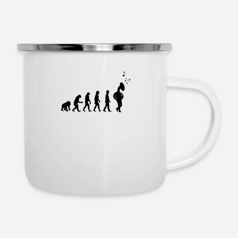 Tuba Orchester Spielmannszug Geschenk Geschenkidee - Emaille-Tasse - Weiß