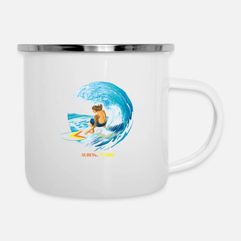 1 surfing - Camper Mug - white