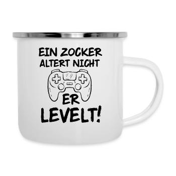 A gambler does not age. He levels! - Camper Mug - white - Right