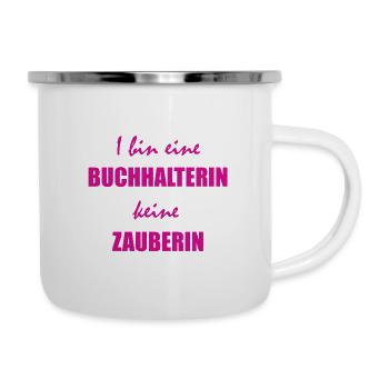 Buchhalter - Emaille-Tasse - Weiß - Rechts