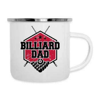 Billiard Dad - Emaille-Tasse - Weiß - Rechts