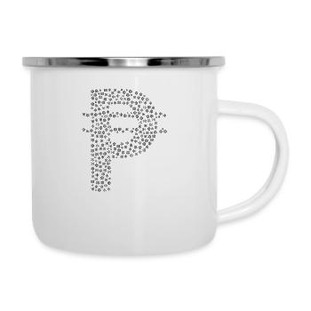 Snowflakes Word Cloud in Cur Peso Shape (Black) - Camper Mug - white - Right