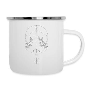namaste - Emaille-Tasse - Weiß - Rechts