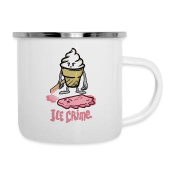 Crème glacée - Tasse émaillée - blanc - Droite