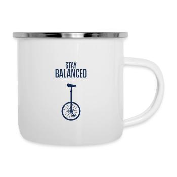 Monocycle - Tasse émaillée - blanc - Droite