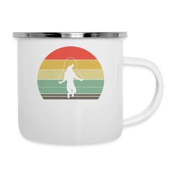 Rope Jump Skipping Rope Jumping Vintage Retro - Camper Mug - white - Right
